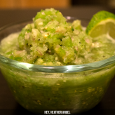 © Hey, Heather Angel | Garlic & Lime Tomatillo Salsa